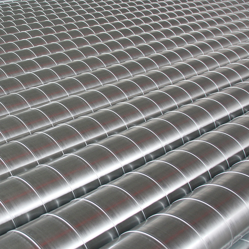 Galvanized air duct installation
